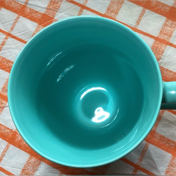 2006 Starbucks Embossed Pin Dot Turquoise Mug - Picture 5 of 6